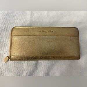 Michael Kors Shimmering Gold Clutch